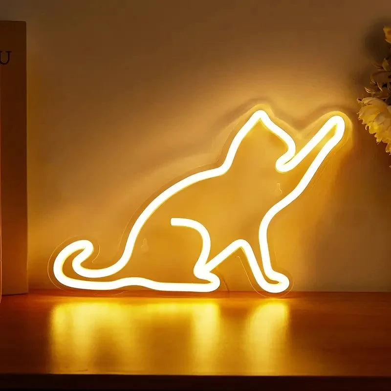 Cat LED Neon Sign for Stylish Home Décor - Perfect Cat Neon Sign for Pet Lovers